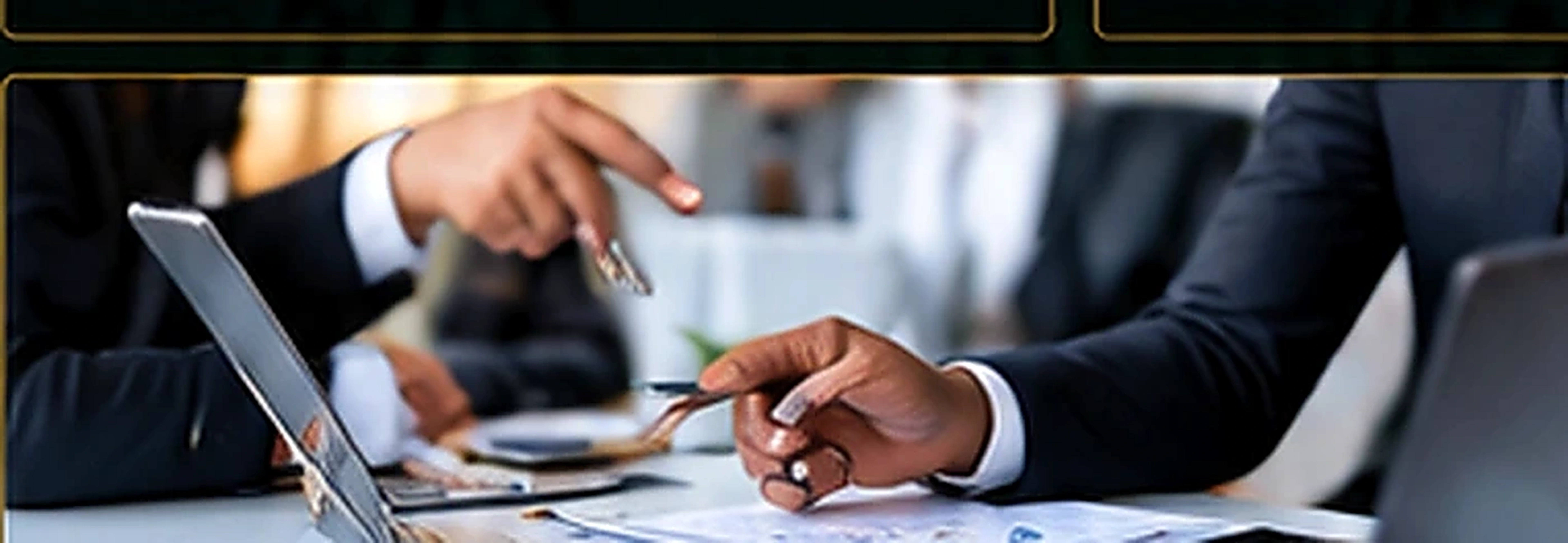Professionals discussing business and project planning at a table